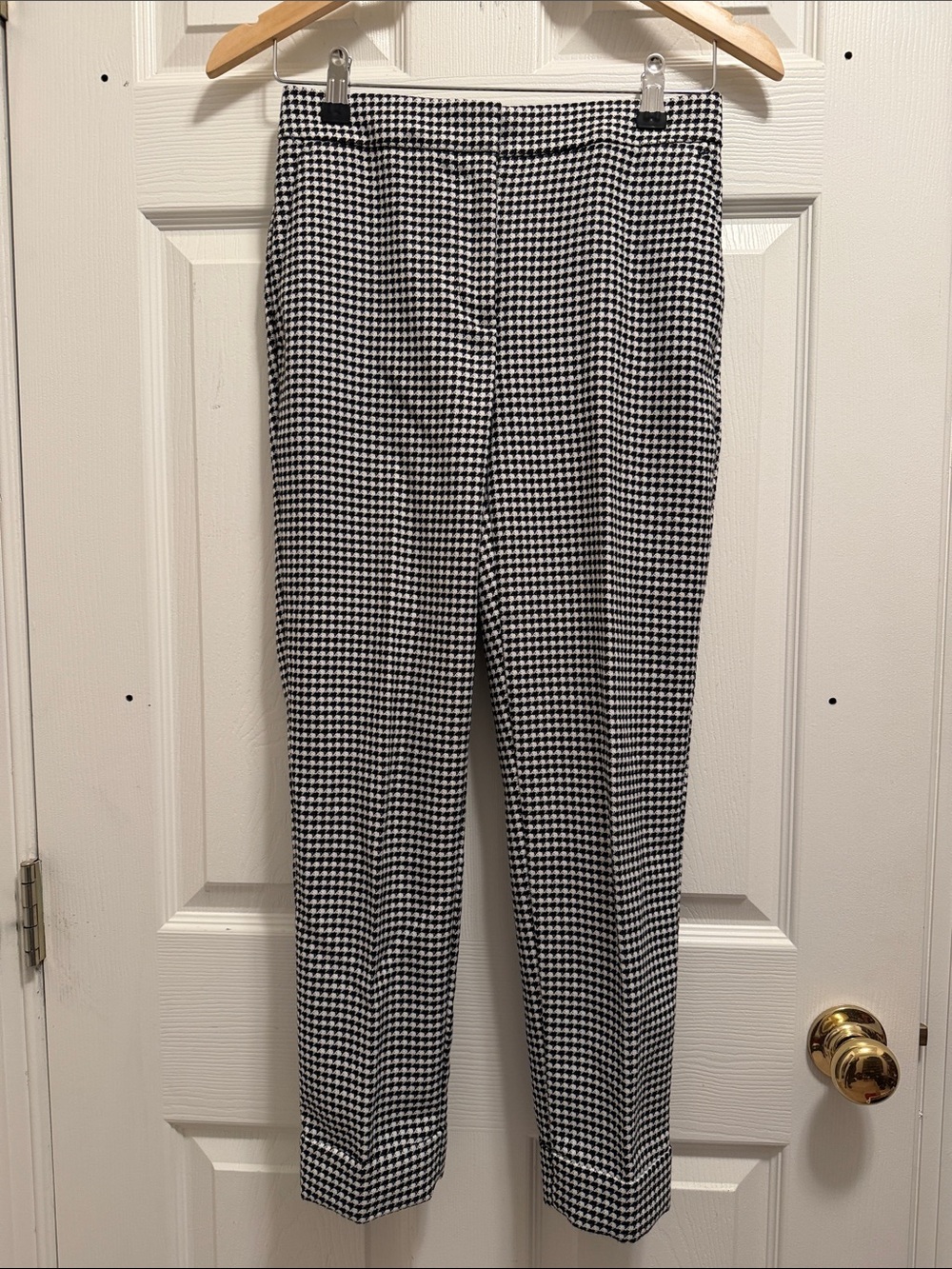 Ann Taylor Black and White Houndstooth Dress Pants